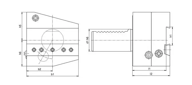 SPECIFICATION OF CUTING OFF TOOL HOLDER INVERTED LEFT HEIGHT ADJUSTABLE