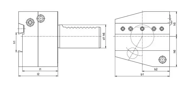 SPECIFICATION OF CUTTING OFF TOOL HOLDER RIGHT HEIGHT ADJUSTABLE