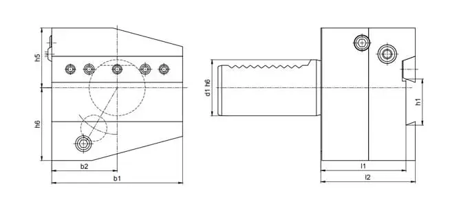 SPECIFICATION OF CUTTING OFF TOOL HOLDER LEFT HEIGHT ADJUSTABLE